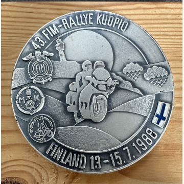 MEDAL 43 FIM RALLYE KUOPIO FINLANDIA 13-15.7.1988