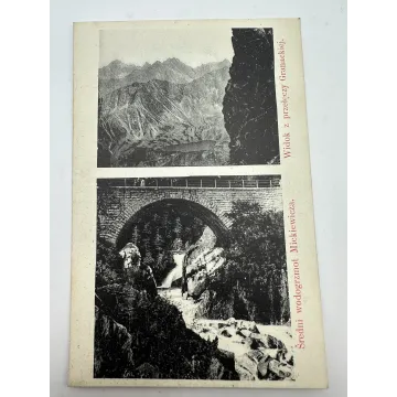 Pocztówka Tatry Wodogrzmot wodospad Mickiewicza, przełęcz Granacka GADOWSKI