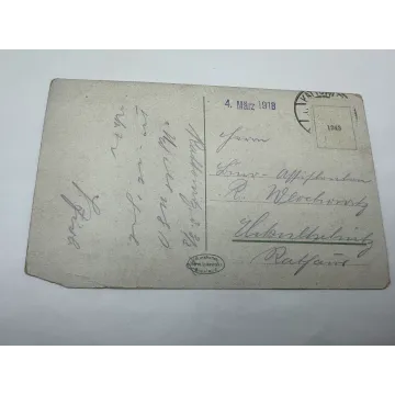 Pocztówka Katowice / Kattowitz Baugewerkschule AKADEMIA MUZYCZNA 1918 rok