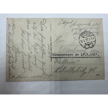 Pocztówka OPOLE Oppeln Krakauerstrasse Hotel Deutsches Haus FELDPOST 1917