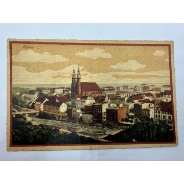 Pocztówka OPOLE Oppeln OGÓŁNY WIDOK - FELDPOST 1917, wyd. Bruno Scholz
