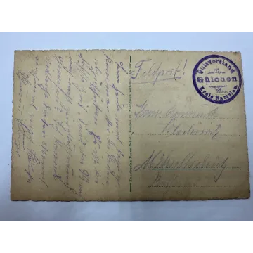 Pocztówka OPOLE Oppeln rzeka Odra, statki FELDPOST GULZOW