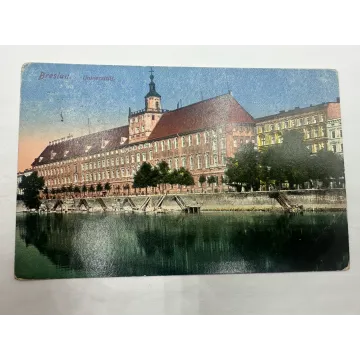 Pocztówka Breslau Wrocław Gmach Główny Uniwersytet FELDPOST 1917