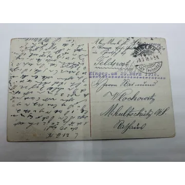 Pocztówka Breslau Wrocław Kościół Świętego Krzyża i Katedra FELDPOST 1916 r