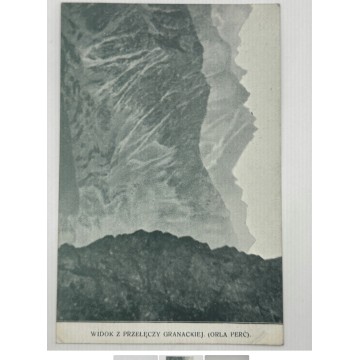 Pocztówka Tatry WIDOK Z PRZEŁĘCZY GRANACKIEJ ksiądz Walenty Gadowski