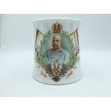 Patriotyczny kubek Franciszek Józef I 1848-1908 Viribus Unitis
