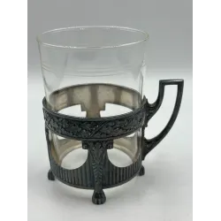 Podstakannik WMF koszyczek szklanka Secesja