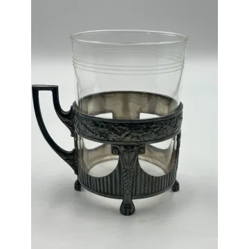 Podstakannik WMF koszyczek szklanka Secesja