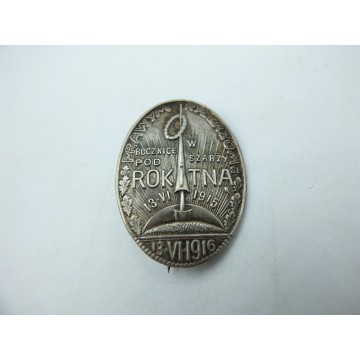 Polska, odznaka pamiątkowa w rocznicę szarży pod Rokitną 13.VI.1915 - 13.VI.1916 - SPRZEDANA