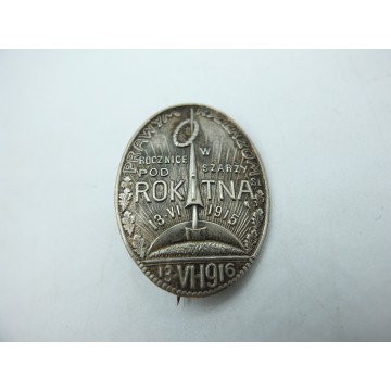 Polska, odznaka pamiątkowa w rocznicę szarży pod Rokitną 13.VI.1915 - 13.VI.1916 - SPRZEDANA