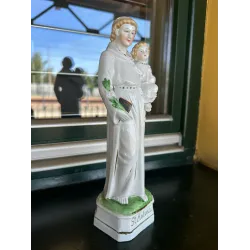 Porcelanowa przedwojenna święta figura figurka Święty Antoni