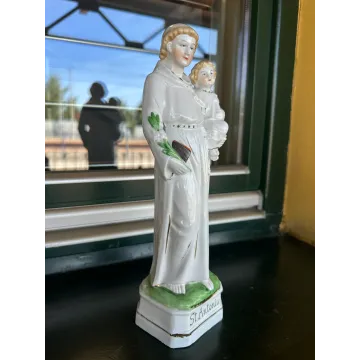 Porcelanowa przedwojenna święta figura figurka Święty Antoni